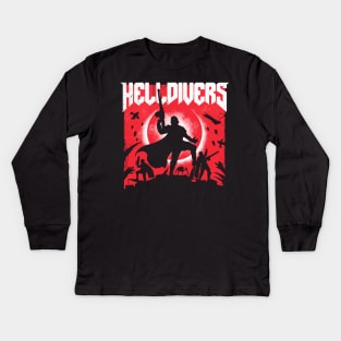 Helldivers 2 Retro Kids Long Sleeve T-Shirt